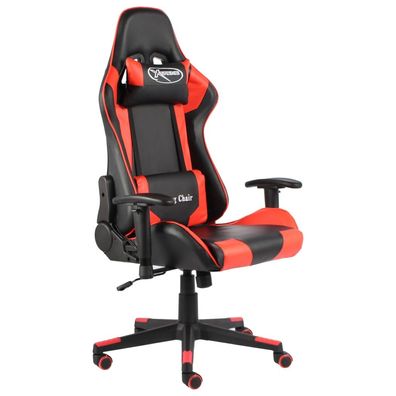 Drehbarer Gaming-Stuhl in Rot aus PVC