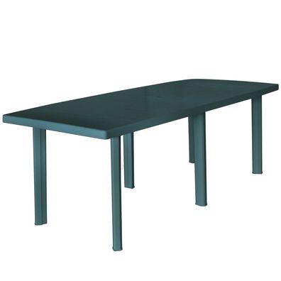 Gartentisch aus Kunststoff in Grün 210 x 72 x 96 cm