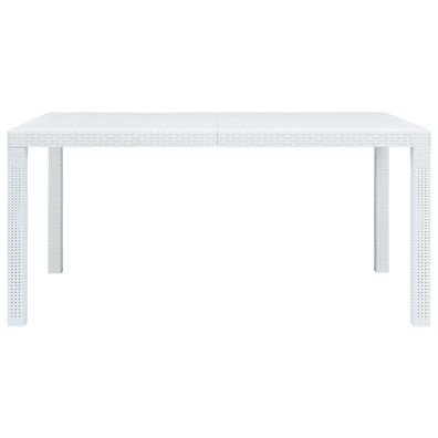 Gartentisch aus Kunststoff in Weiß 150 x 72 x 90 cm