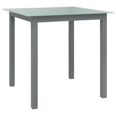 Gartentisch aus Aluminium 80 x 74 x 80 cm Hellgrau
