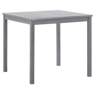 Gartentisch aus Akazie 80 x 75 x 80 cm in Grau