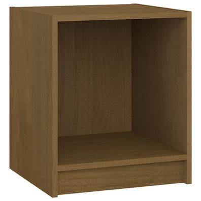 Nachttisch Braun Massiv Kiefer 35,5x33,5x41,5 cm