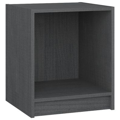 Nachttisch Grau Massiv Kiefer 35,5x33,5x41,5 cm