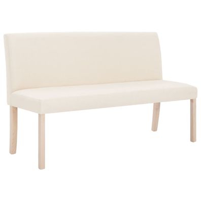 Sitzbank aus Polyester 139,5 x 85,5 x 54 cm Cremeweiß