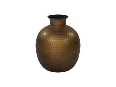 Vase Padua aus Messing 30 x 35 x 30 cm Gold, Grau
