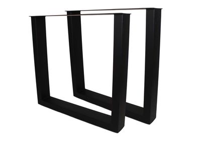 2er Set Tischgestell U-Modell aus Metall in Schwarz