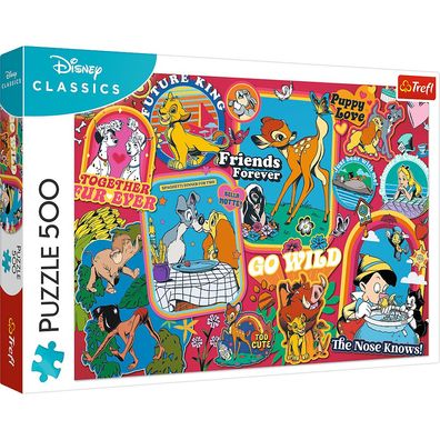Trefl 37465 Disney Classics Im laufe der Jahre 500 Teile Puzzle