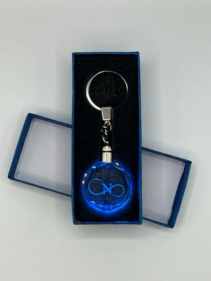 Unendlichkeitszeichen Schlüsselanhänger Buchtabe N LED Multicolor mit Geschenkbox