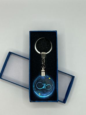 Unendlichkeitszeichen Schlüsselanhänger Buchtabe Z LED Multicolor mit Geschenkbox