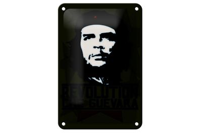 Blechschild Retro 12x18 cm Revolution Che Guevara Kuba Deko Schild