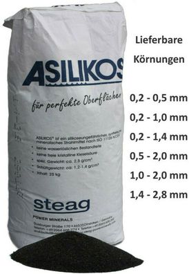 Asilikos Strahlmittel 25 kg Sandstrahlen Aluminiumsilikatschlacke Strahlgut