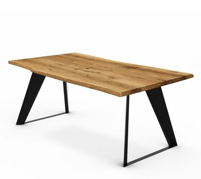 Unikat Tischplatte Breno 140 x 90 Wildeiche Natürliche Baumkante