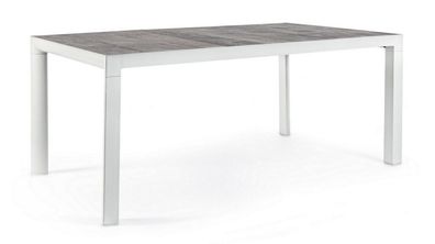 Tisch Mason 160 x 90 x 74 cm Aluminium Weiß