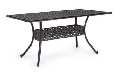 Tisch Ivrea 160 x 90 x 73 cm Aluminium Schwarz