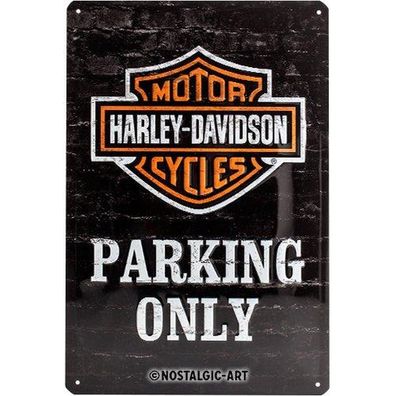 Nostalgic-Art - Blechschild 20 x 30cm - Harley-Davidson - Parking Only