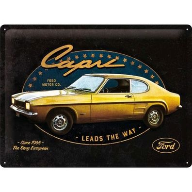 Nostalgic-Art - Blechschild 30 x 40 cm - Ford - Capri Leads the Way - Special Edition