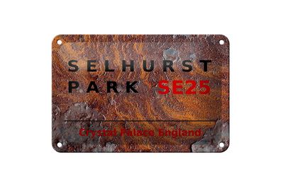 Blechschild London 18x12 cm England Selhurst Park SE25 Deko Schild
