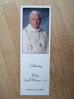 Bischof em. von Prince George Gerald William Wiesner - Lesezeichen!!!