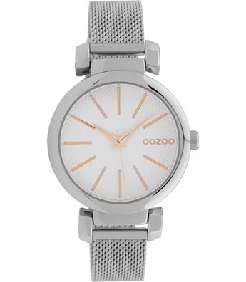 ooZoo Armbanduhr C10128 Damen Small Design ?36 Milanaise Armband silber weiß