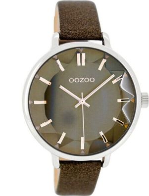 Damen Armbanduhr ooZoo C7919 Lederarmband Modisch browngrey Beauty Analog 40mm