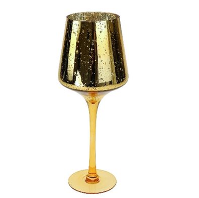 Wind auf Fuß Teelicht Glas H=35 cm Kerzen Halter Vintage Gold Silber Weihnachten