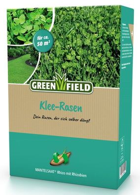 Greenfield Klee-Rasen Mantelsaat 1 kg für ca. 50 m² Rasensamen