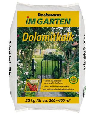 Beckmann 25 kg Dolomitkalk Naturkalk pH-Wert Gemüse Obst Ziergarten