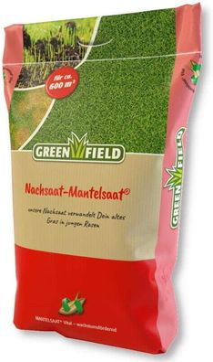 Greenfield Nachsaat Mantelsaat 10kg Rasensamen Sport/ Spielrasen Regeneration