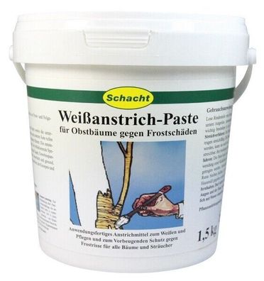 Schacht Weissanstrich Paste Frostschäden Frostrisse Obstbäume 1,5 kg Eimer