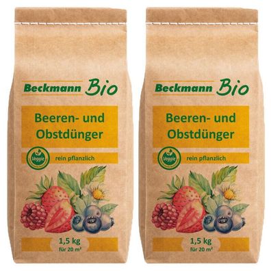 Beckmann BIO Beeren- und Obstdünger Sparpack 2 x 1,5 kg