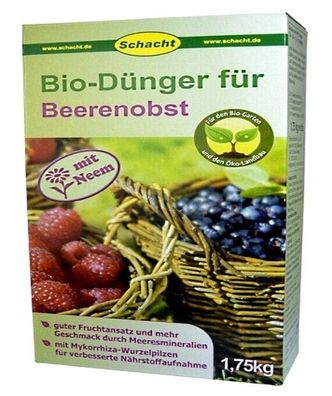 Bio Dünger für Beerenobst organisch 1,75 kg Schacht