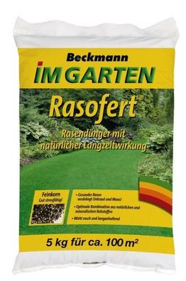 Beckmann Rasofert 5 kg Rasendünger mit natürlicher Langzeitwirkung