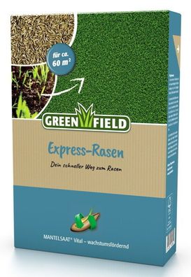 Greenfield Express-Rasen Rasensamen 1 kg Mantelsaat für ca. 60 m²