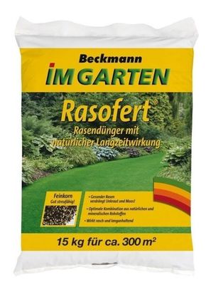 Beckmann Rasofert 15 kg Rasendünger mit natürlicher Langzeitwirkung