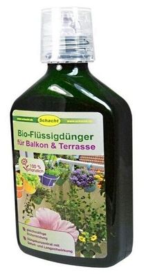 Bio Dünger für Balkon und Terasse organischer Flüssigdünger 350 ml Schacht