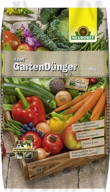 Neudorff Azet GartenDünger 10 Kg Packung, organischer Bio-Dünger NPK 7-3-6