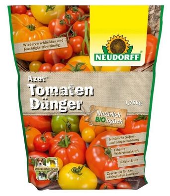 Neudorff Azet Tomaten Dünger 1,75 kg Tomaten Dünger Gurken Paprika Zuchini Kürbis