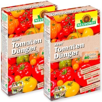2 x 2,5 kg Neudorff Azet TomatenDünger Sparpack Tomaten Gurken Paprika Dünger