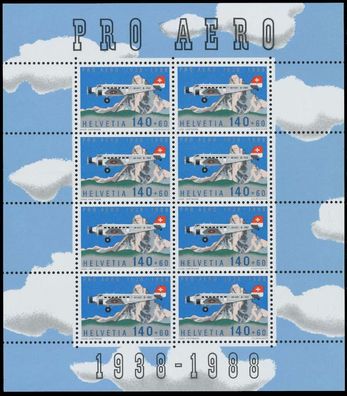 Schweiz BLOCK Kleinbogen 1980-1989 Nr 1369 postfrisch K X66EAD2