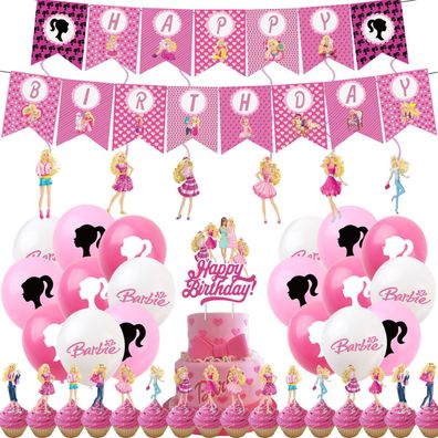 Barbie Roberts Skipper Geburtstag Party Set mit Ballons Kuchenkarte für Kinder&Fans