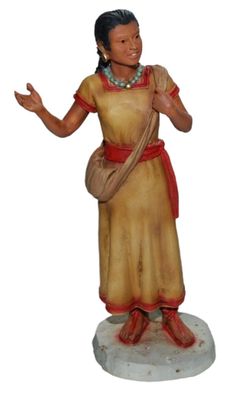 Indianer Aztekin Dona Marina La Malinche H 15,5 cm Native American Figur Castagna