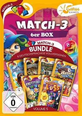 Match 3 6er Box Vol. 5 Sunrise Games PC Spiel Neu & OVP