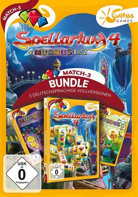Spellarium 4 + Mundus 1-2 Sunrise Games Match 3 PC Spiel Neu & OVP