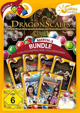 Dragon Scales 1-6 Sunrise Games PC Spiel Match 3 Neu & OVP