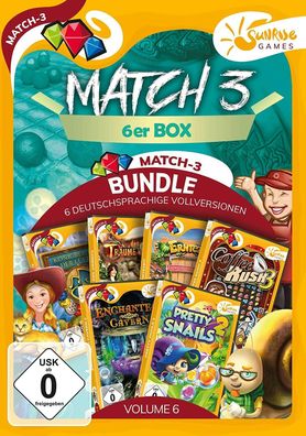 Match 3 6-er Box Vol. 6 Sunrise Games PC Spiel Neu & OVP