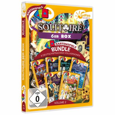 Solitaire 6er Box Vol. 2 Sunrise Games PC Spiel Kartenspiele Neu & OVP