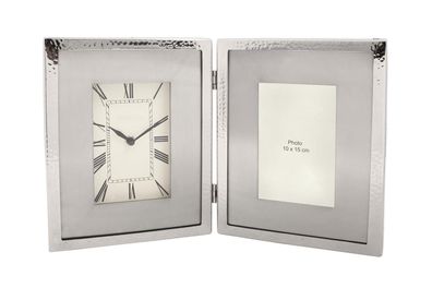 Tischuhr Gold Bilderrahmen Römische Ziffern Vintage Uhr Geschenk Fotogeschenk