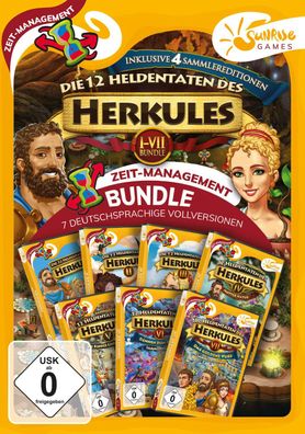 Die 12 Heldentaten des Herkules 1-7 Sunrise Games PC Spiel Zeitmanagement Neu