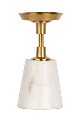 Kerzenständer Gold Marmor Schwarz Wohnzimmer Tisch Deko Kerzenhalter Modern 22cm