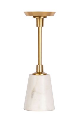 Kerzenständer Gold Marmor Schwarz Wohnzimmer Tisch Deko Kerzenhalter Modern 30cm